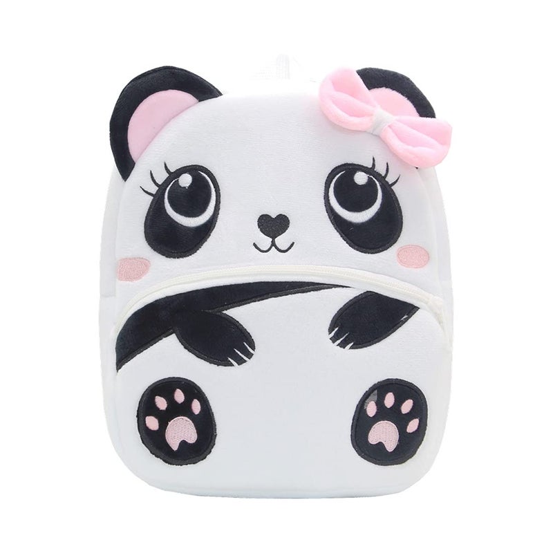 NICE CHOICE Cute Toddler Backpack Toddler Bag Plush Animal Cartoon Mini Travel Bag for Baby Girl Boy 2-6 Years(Cute Panda) - Image 1